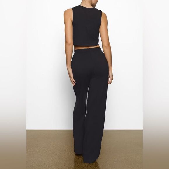 SKIMS Boyfriend Loose Pant Black Medium NWT - Picture 3 of 9